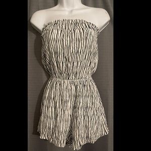 Black and white romper